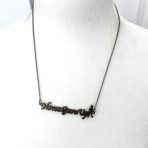 🍭6/$30 Peter Pan Never Grow Up Distressed Bronze Tone Adjustable Necklace